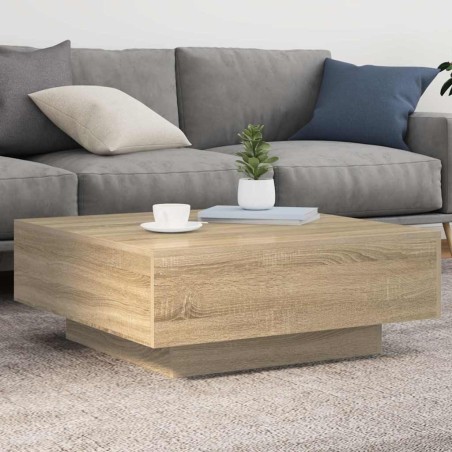 Table basse chêne sonoma 80x80x31 cm bois d'ingénierie 581579581579