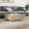 Table basse chêne sonoma 80x80x31 cm bois d'ingénierie 581579581579