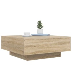 Table basse chêne sonoma 80x80x31 cm bois d'ingénierie 581579581579