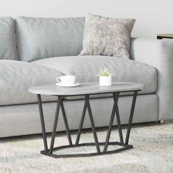 Table basse Gris 80 x 40 x 40.5 cm Bois d'ingénierie et métal 581580581580