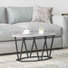 Table basse Gris 80 x 40 x 40.5 cm Bois d'ingénierie et métal 581580581580