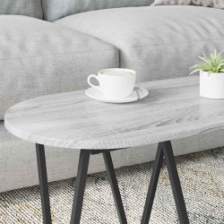 Table basse Gris 80 x 40 x 40.5 cm Bois d'ingénierie et métal 581580581580