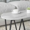 Table basse Gris 80 x 40 x 40.5 cm Bois d'ingénierie et métal 581580581580