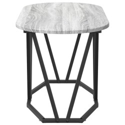 Table basse Gris 80 x 40 x 40.5 cm Bois d'ingénierie et métal 581580581580