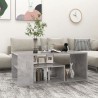 Table basse gris béton 100x50x40 cm bois d'ingénierie 581581581581