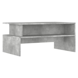 Table basse gris béton 90x55x42,5 cm bois d'ingénierie 581585581585