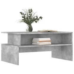 Table basse gris béton 90x55x42,5 cm bois d'ingénierie 581585581585