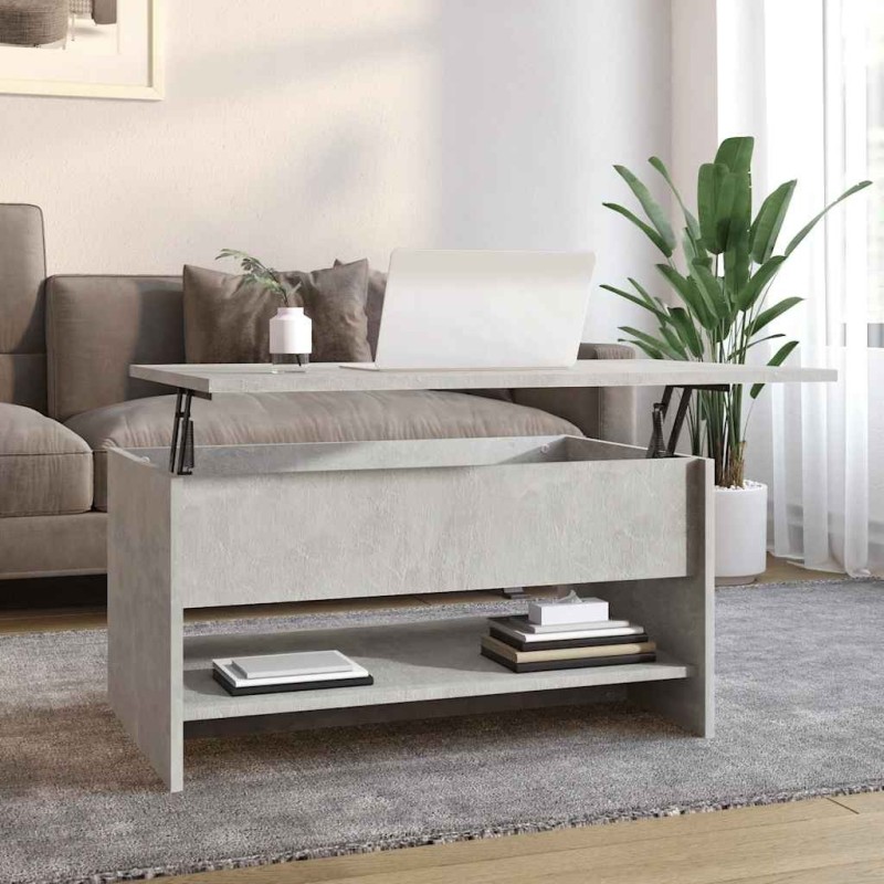 Table basse Gris béton 80x50x40 cm Bois d'ingénierie 581586581586