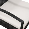 Salon de jardin 5 pcs avec coussins résine tressée noir 581590581590