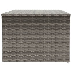 Table basse gris 100x50x40 cm résine tressée 581593581593