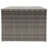 Table basse gris 100x50x40 cm résine tressée 581593581593