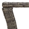 Table basse gris 100x50x40 cm résine tressée 581593581593
