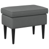 Pouf Gris foncé 55 x 35 x 41 cm Tissu 581596581596