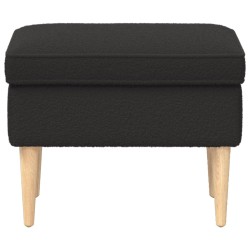 Pouf Noir 55 x 35 x 41 cm Bouclé 581597581597