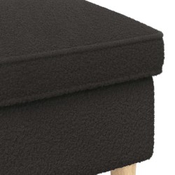 Pouf Noir 55 x 35 x 41 cm Bouclé 581597581597