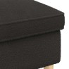 Pouf Noir 55 x 35 x 41 cm Bouclé 581597581597