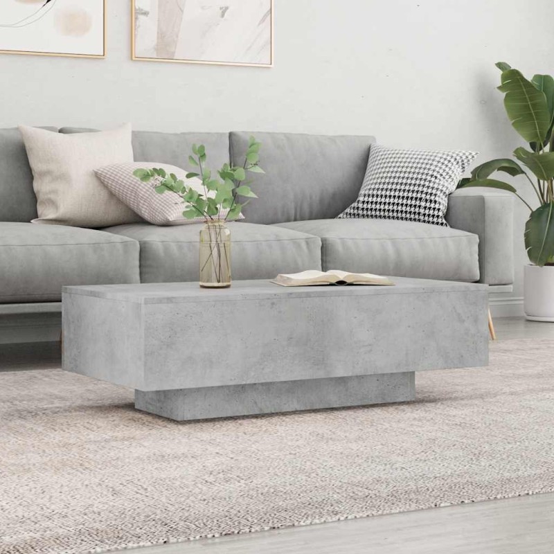 Table basse gris béton 100x49,5x31 cm bois d'ingénierie 581598581598