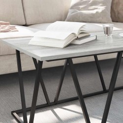 Table basse Gris 100 x 50 x 40 cm Bois d'ingénierie et métal 581599581599