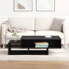 Table basse en chêne noir 105 x 55 x 32 cm bois d'ingénierie 581602581602