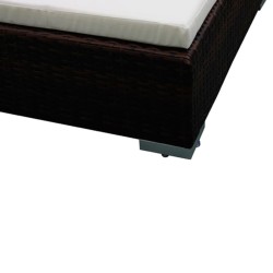 Salon de jardin 6 pcs avec coussins Résine tressée Marron 581603581603