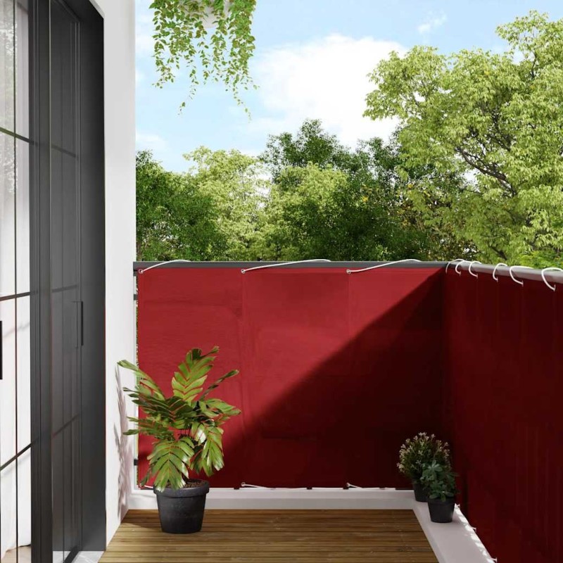 Paravent de balcon rouge 120 x 800 cm 100 % polyester Oxford 581609581609
