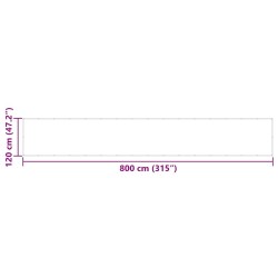 Paravent de balcon rouge 120 x 800 cm 100 % polyester Oxford 581609581609