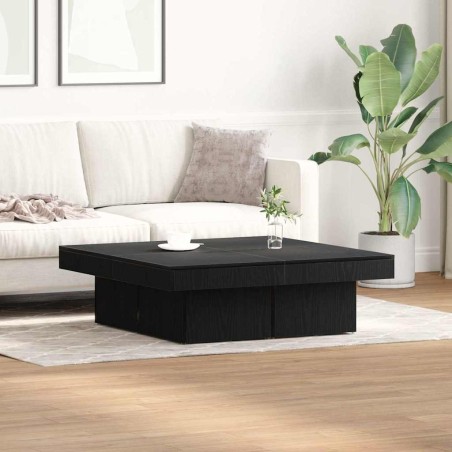 Table basse Chêne noir 90 x 90 x 28 cm Bois d'ingénierie 581611581611