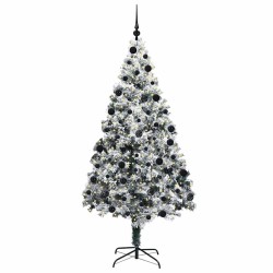 Sapin de Noël artificiel Blanc 210 cm PVC, Acier et Plastique 581613581613