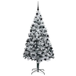 Sapin de Noël artificiel Blanc 210 cm PVC, Acier et Plastique 581613581613