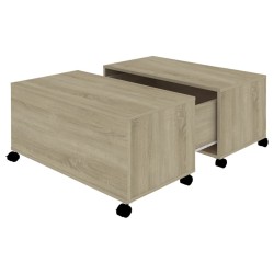 Table basse chêne sonoma 75x75x38 cm bois d'ingénierie 581618581618