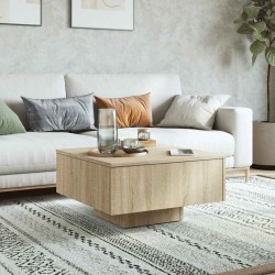 Table basse chêne sonoma 60x60x31,5 cm bois d'ingénierie 581620581620