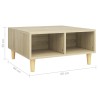 Table basse chêne sonoma 60x60x30 cm bois d'ingénierie 581621581621
