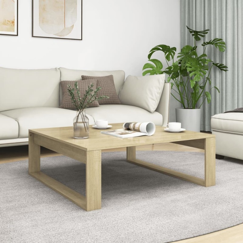 Table basse Chêne sonoma 100x100x35 cm Bois d'ingénierie 581624581624