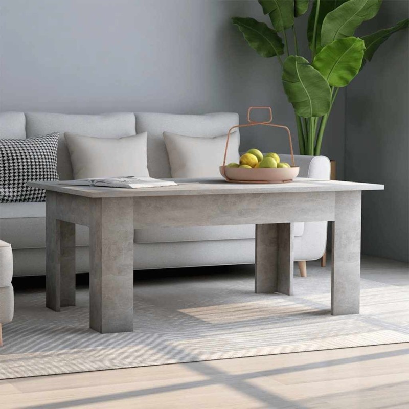 Table basse Gris béton 100x60x42 cm Bois d’ingénierie 581628581628