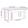 Table basse Gris béton 100x60x42 cm Bois d’ingénierie 581628581628