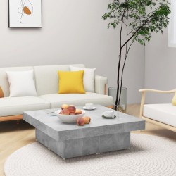Table basse gris béton 90x90x28 cm bois d'ingénierie 581631581631