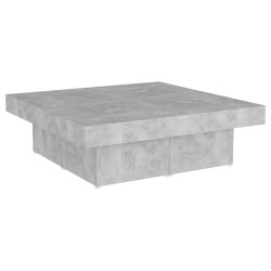 Table basse gris béton 90x90x28 cm bois d'ingénierie 581631581631