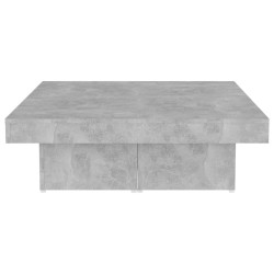 Table basse gris béton 90x90x28 cm bois d'ingénierie 581631581631