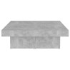 Table basse gris béton 90x90x28 cm bois d'ingénierie 581631581631