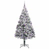 Sapin de Noël artificiel Blanc 210 cm PVC, Acier et Plastique 581632581632