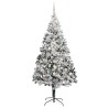 Sapin de Noël artificiel Blanc 210 cm PVC, Acier et Plastique 581634581634