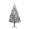 Sapin de Noël artificiel Blanc 210 cm PVC, Acier et Plastique 581634581634