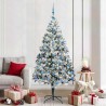 Sapin de Noël artificiel Blanc 210 cm PVC, Acier et Plastique 581635581635