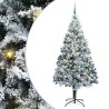 Sapin de Noël artificiel Blanc 210 cm PVC, Acier et Plastique 581635581635