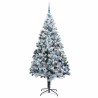 Sapin de Noël artificiel Blanc 210 cm PVC, Acier et Plastique 581635581635