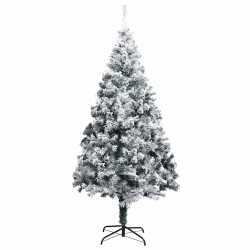 Sapin de Noël artificiel Blanc 210 cm PVC, Acier et Plastique 581635581635