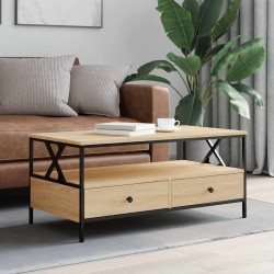 Table basse chêne sonoma 100x51x45 cm bois d'ingénierie 581638581638