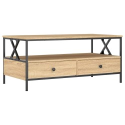 Table basse chêne sonoma 100x51x45 cm bois d'ingénierie 581638581638
