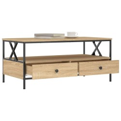 Table basse chêne sonoma 100x51x45 cm bois d'ingénierie 581638581638