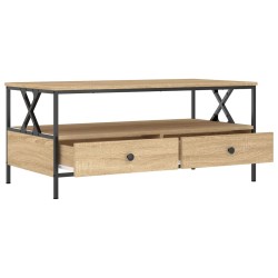 Table basse chêne sonoma 100x51x45 cm bois d'ingénierie 581638581638